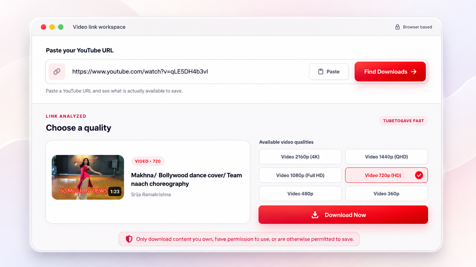 Instant YouTube Download Features